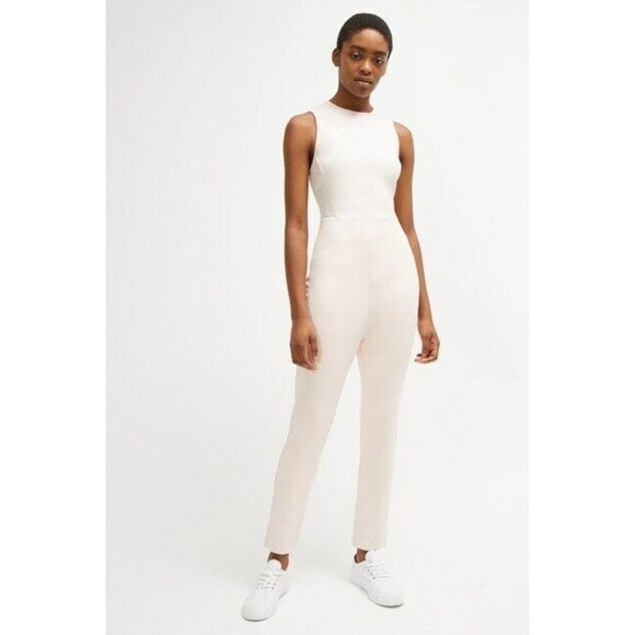 French Connection Jumpsuit Pink Sleeveless Sundae Lula Stretch Sz 8 Nwt $178
